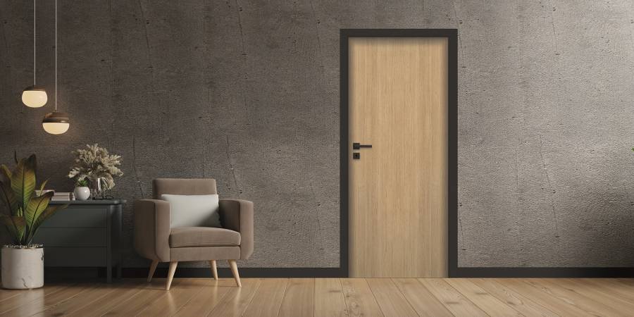 drzwi loft w kolorze podłogi