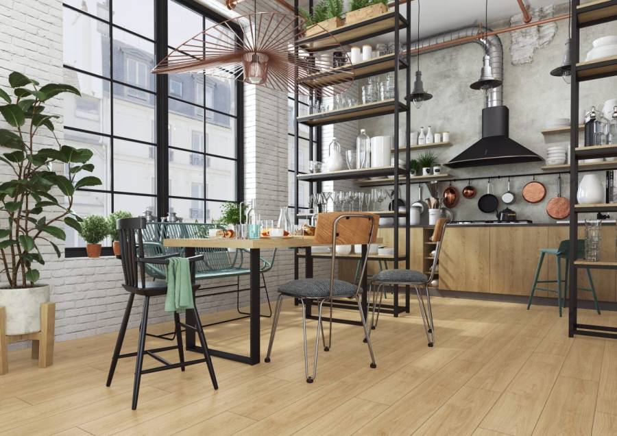 panele w kuchni industrialnej