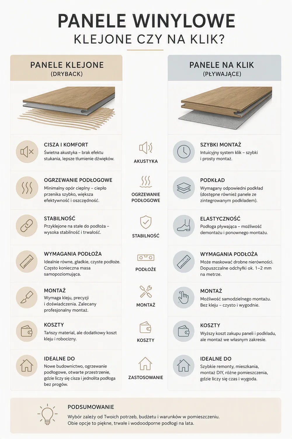 infografika panele winylowe na klej czy klik