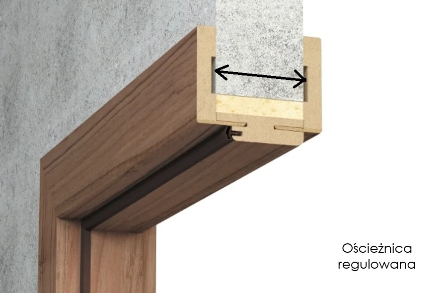 ościeżnica regulowana DRE w kolorze drewnopodobnym