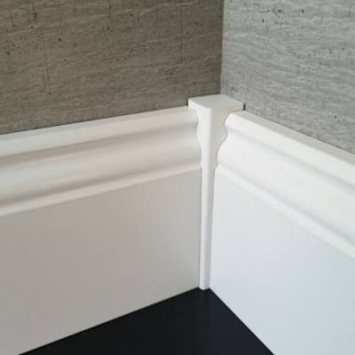 Narożnik do listwy przypodłogowej MDF Ergo Biały 12 cm, 537048