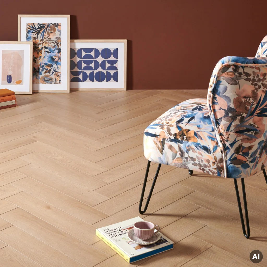 Panele Winylowe SPC LVT Sava Herringbone Sand z 5 mm Klasa 33, SAV HB-2253-IB