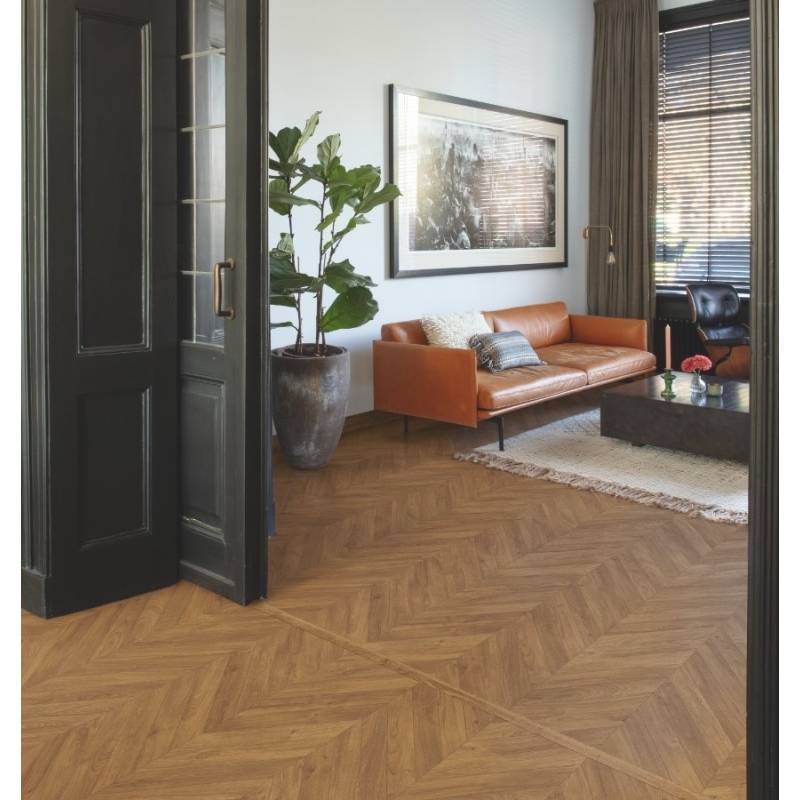 Panele Podłogowe Dąb Chevron Brązowy IPA4162 AC4 8 mm