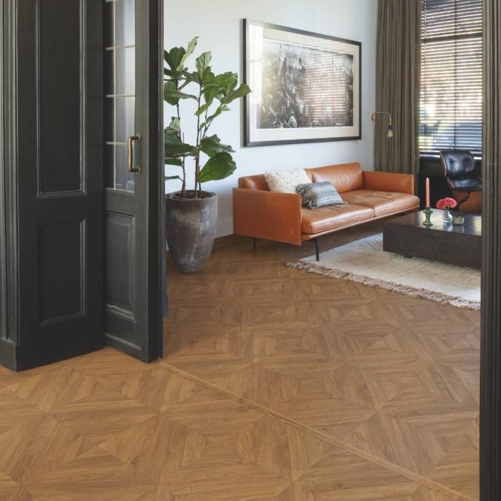 Panele Podłogowe Dąb Chevron Brązowy IPA4162 AC4 8 mm