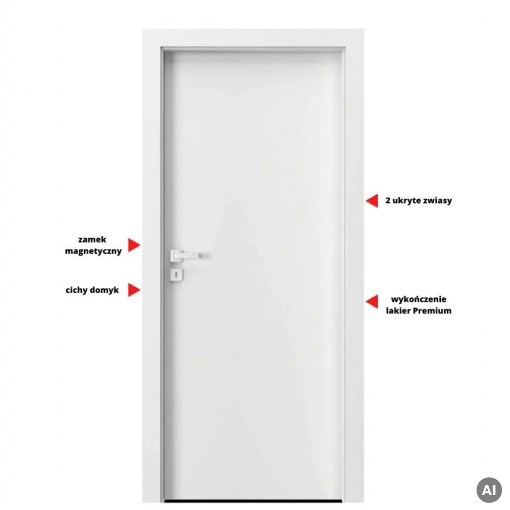 Drzwi Porta VECTOR Premium T Lewe 80cm bezprzylgowe, SPAPMT0L08UBI0A7U0H000