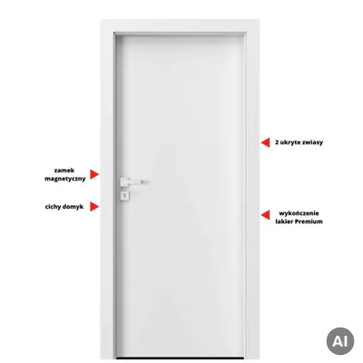 Drzwi Porta VECTOR Premium T Lewe 80cm bezprzylgowe, SPAPMT0L08UBI0A7U0H000