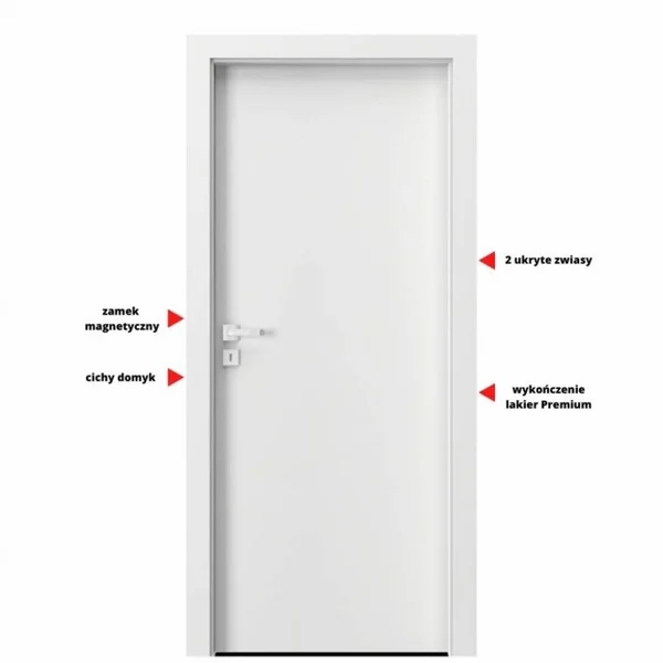 Drzwi Porta VECTOR Premium T Lewe 80cm bezprzylgowe, SPAPMT0