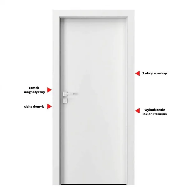 Drzwi Porta VECTOR Premium T Lewe 80cm bezprzylgowe, SPAPMT0