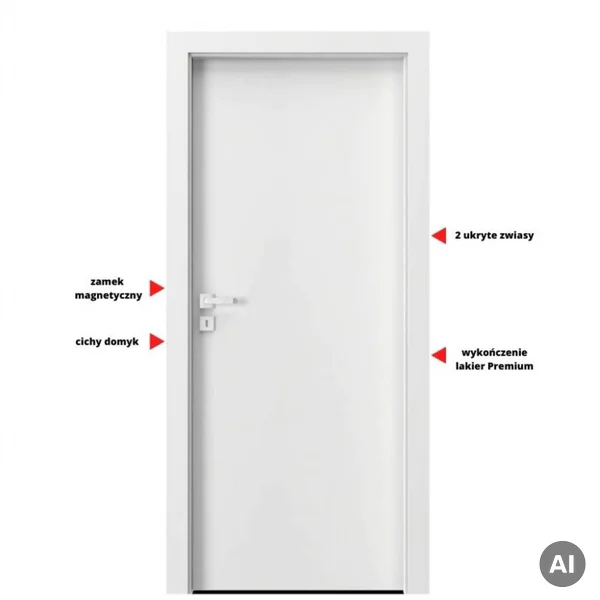 Drzwi Porta VECTOR Premium T Lewe 80cm bezprzylgowe, SPAPMT0
