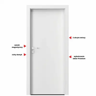 Drzwi Porta VECTOR Premium T Prawe 80cm bezprzylgowe, SPAPMT0P08UBI0A7U0H000
