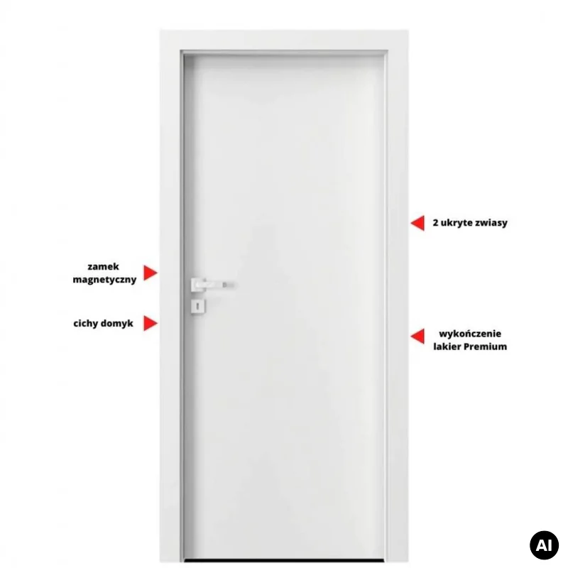 Drzwi Porta VECTOR Premium T Prawe 80cm bezprzylgowe, SPAPMT