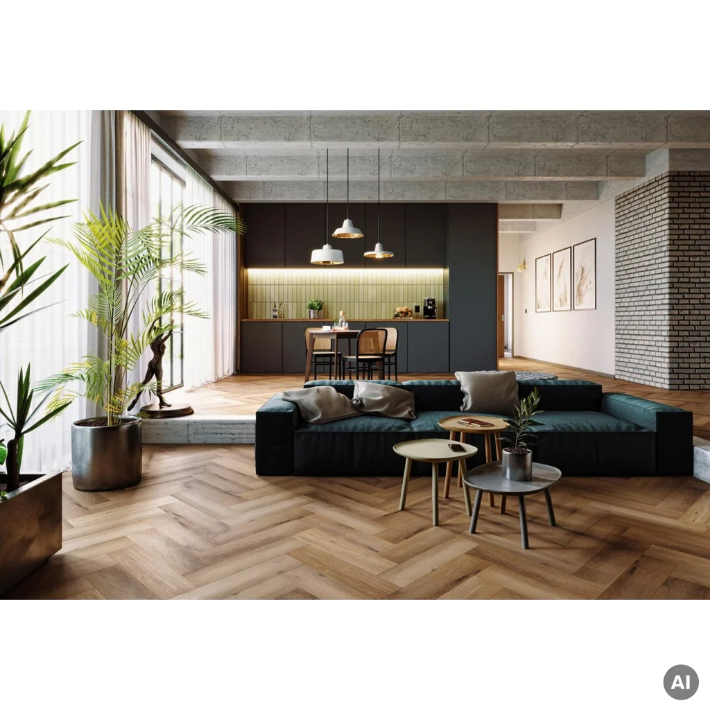 Panele winylowe SPC LVT Jodełka Dąb Georgetown Klasa 33 5 mm TAK, CA147