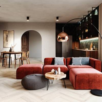 Panele winylowe SPC LVT Jodełka Dąb Preston CA167 Klasa 33 5 mm