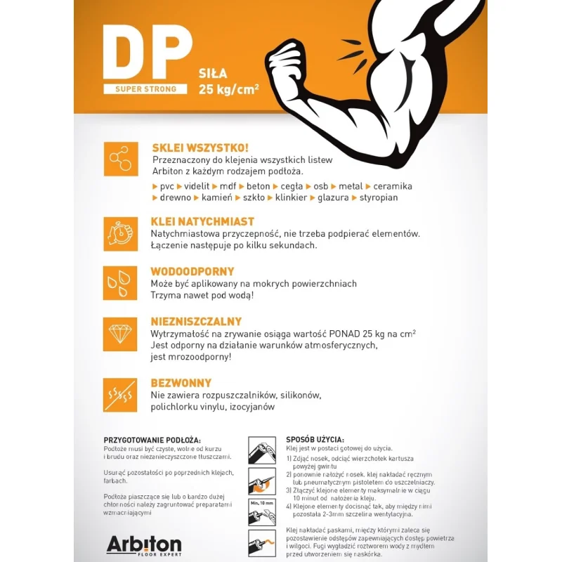Klej montażowy Arbiton Strongman 300 ml 5905167788264 - 3
