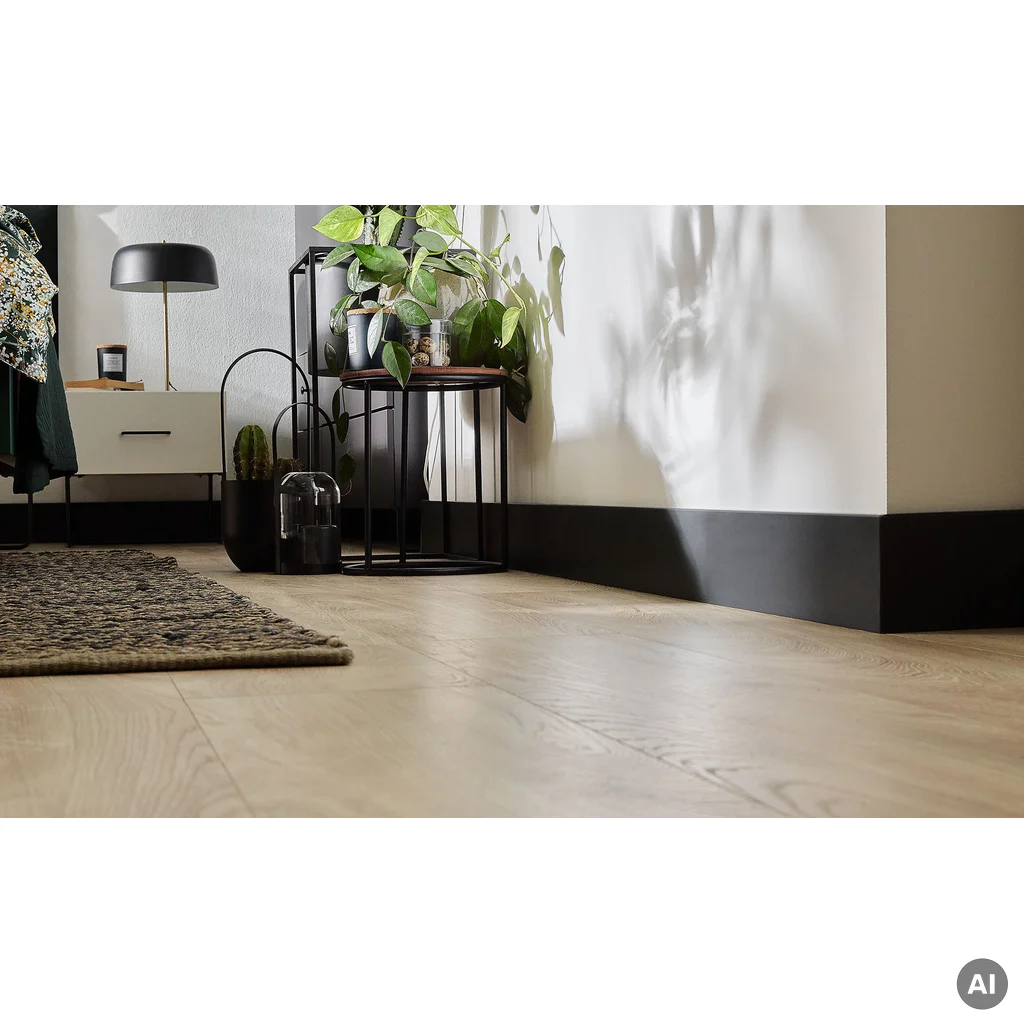 Listwa przypodłogowa Espumo 206 Czarna 2,4 m, 206 ESP206 2.4