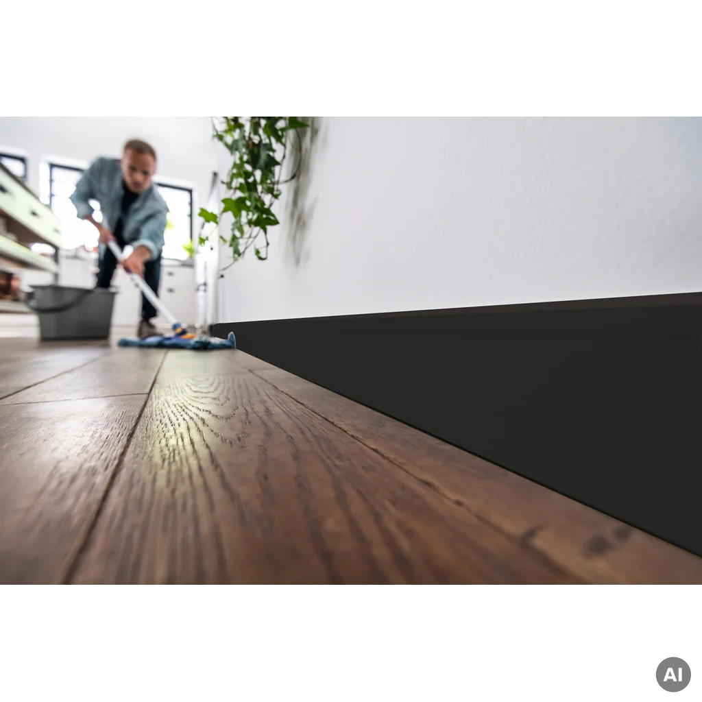 Listwa przypodłogowa Espumo 206 Czarna 2,4 m, 206 ESP206 2.4