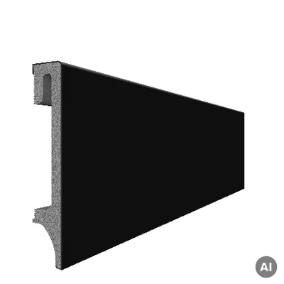 Listwa przypodłogowa Espumo 406 Czarna  2,4 m, 406 ESP406 2.4