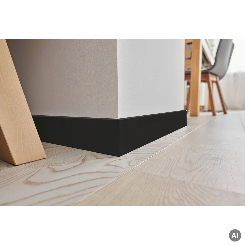 Listwa przypodłogowa Espumo 406 Czarna  2,4 m, 406 ESP406 2.4
