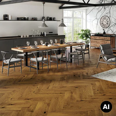 Podłoga drewniana Dąb Brown Sugar Jodła Klasyczna 14 mm, 1WC000006