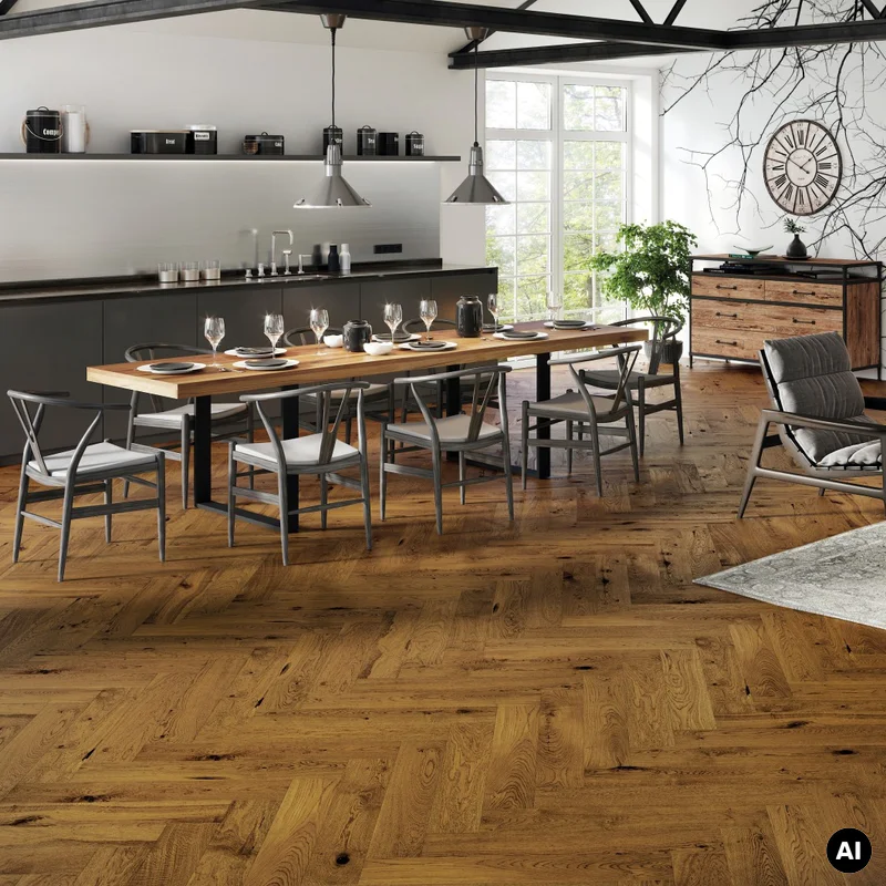 Podłoga drewniana Dąb Brown Sugar Jodła Klasyczna 14 mm, 