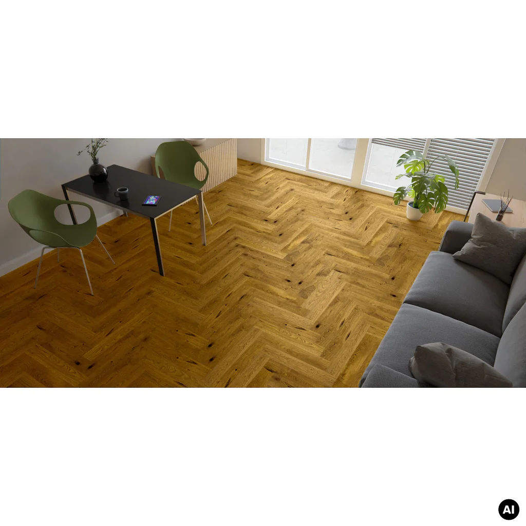 Podłoga drewniana Dąb Brown Sugar Jodła Klasyczna 14 mm, 1WC000006