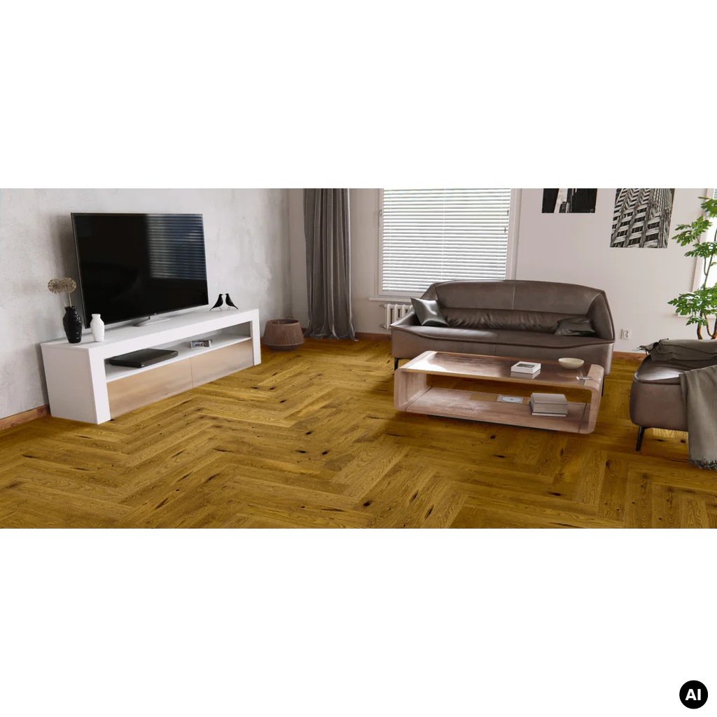 Podłoga drewniana Dąb Brown Sugar Jodła Klasyczna 14 mm, 1WC000006