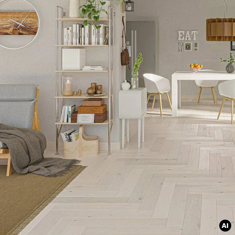 Podłoga drewniana Dąb Cappuccino Jodła Klasyczna 14 mm, 1