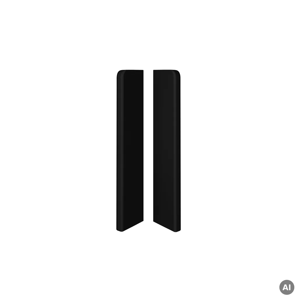 Zaślepki do listew Plastikowe Espumo 206 Czarne komplet Lewa i Prawa, ESP206