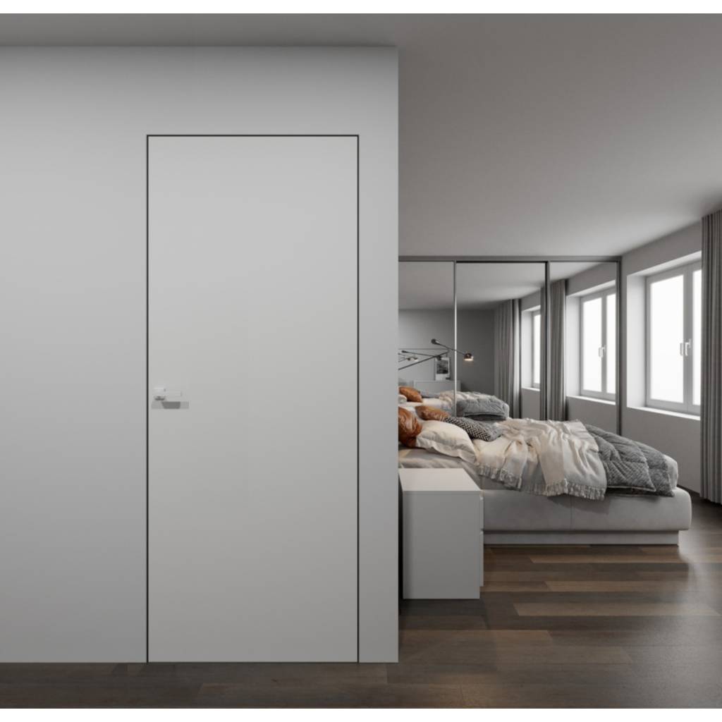 Drzwi ukryte białe + ościeżnica Sara Color prawe 90cm otwierane do wewnątrz, TK01SW2109B