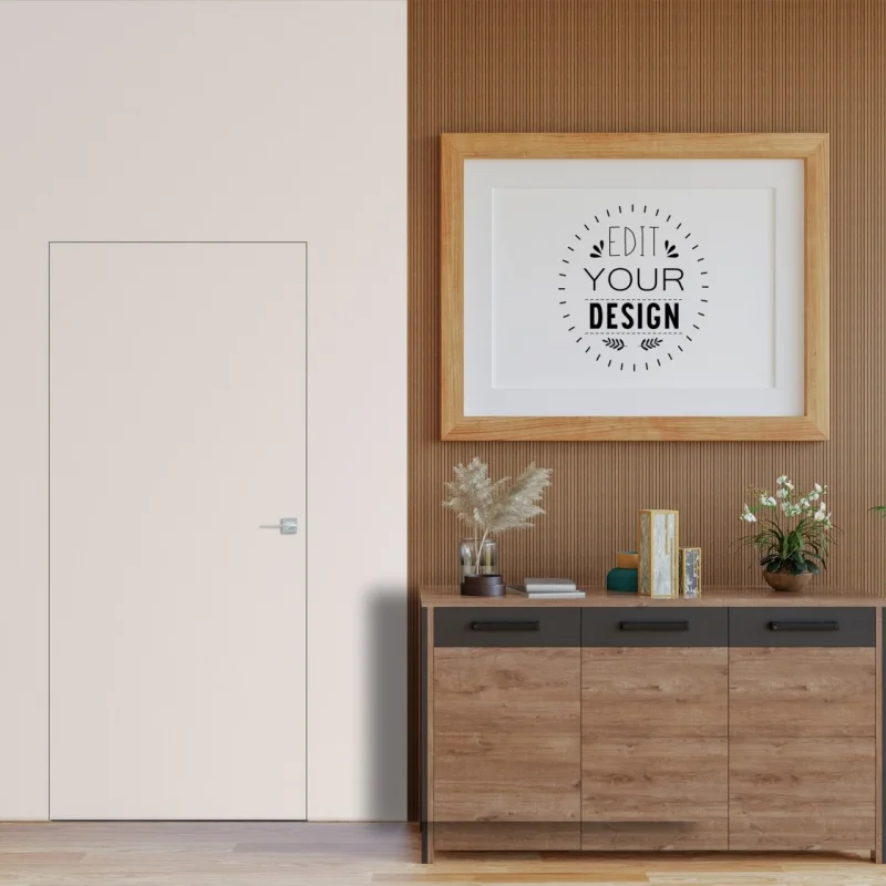 Drzwi ukryte białe + ościeżnica Sara Color lewe 80cm otwi