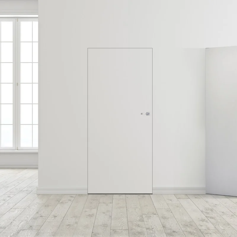 Drzwi ukryte białe + ościeżnica Sara Color lewe 90cm otwi