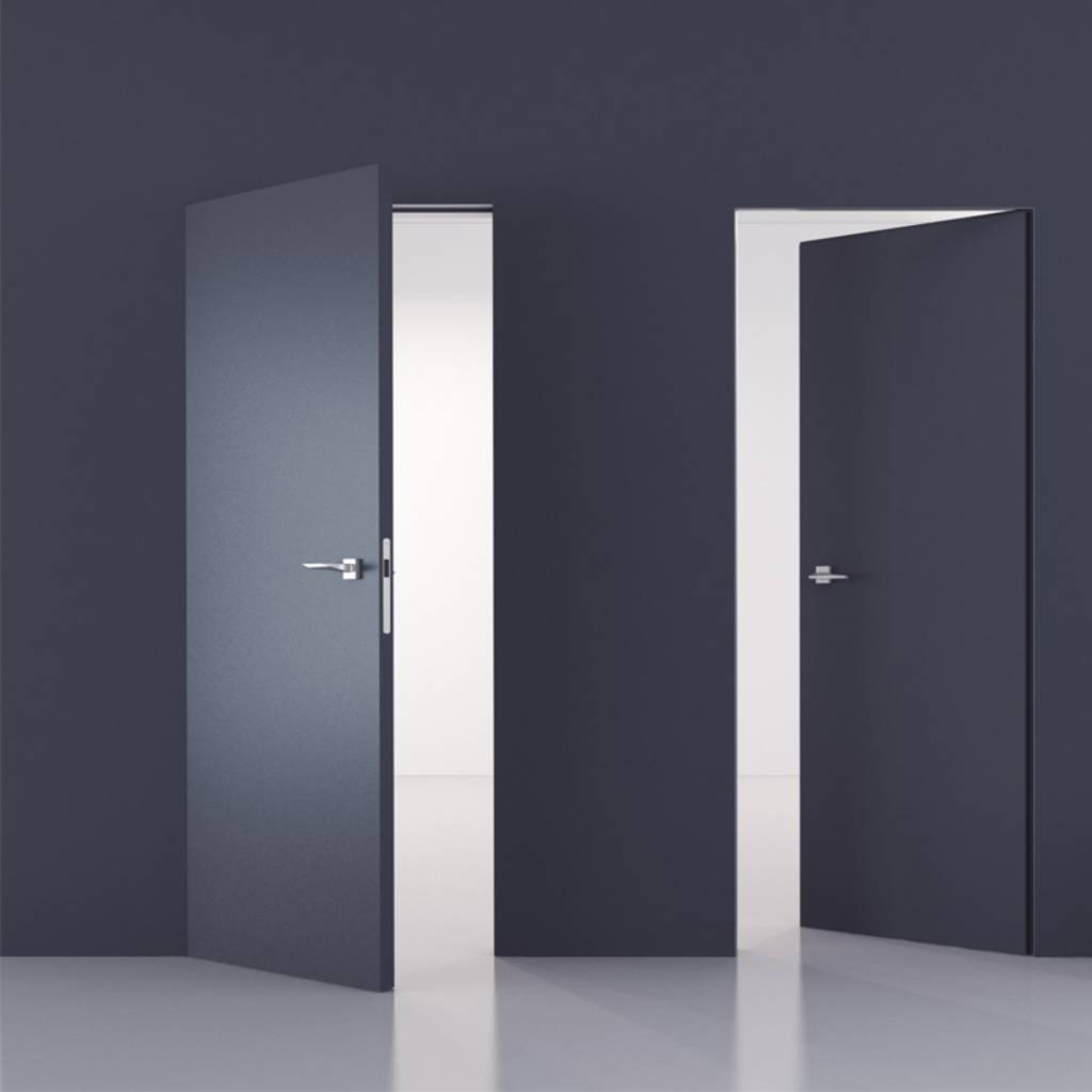 Drzwi ukryte + ościeżnica Sara Uni do malowania komplet prawe 70 cm, TK02SS0107B