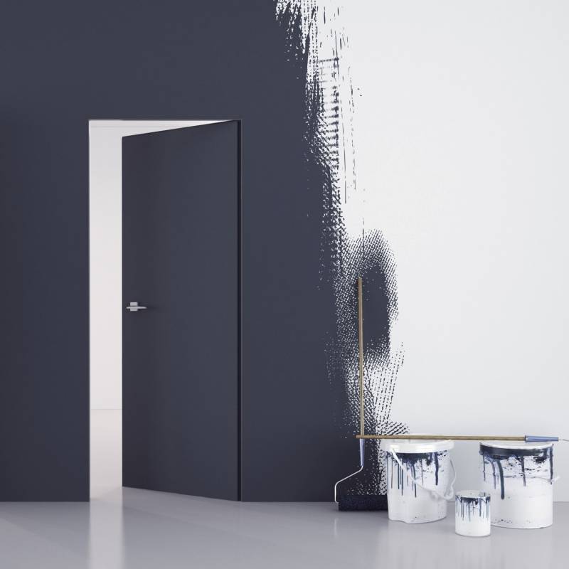 Drzwi ukryte + ościeżnica Sara Uni do malowania komplet prawe 90 cm, TK02SS0109B