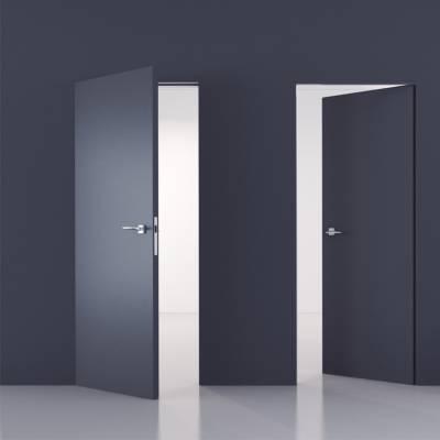 Drzwi ukryte + ościeżnica Sara Uni do malowania komplet lewe 80 cm, TK02SS0208B