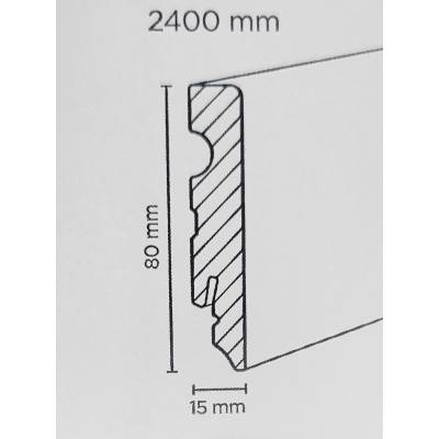 Listwy przypodłogowe Listwa MDF ERGO 80 Szara  