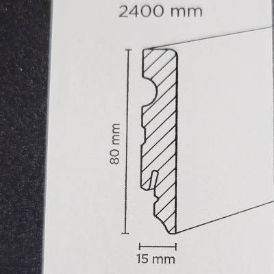 Listwa MDF ERGO 80 Czarna matowa , 5902537599031