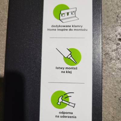 Listwa MDF ERGO 80 Czarna matowa , 5902537599031