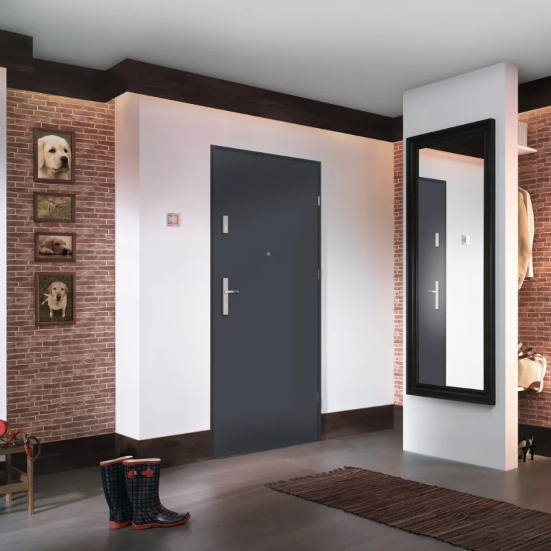 Drzwi Wejściowe Opal Prawe 80 Antracyt, SPEO0P0P082NCJSL30O