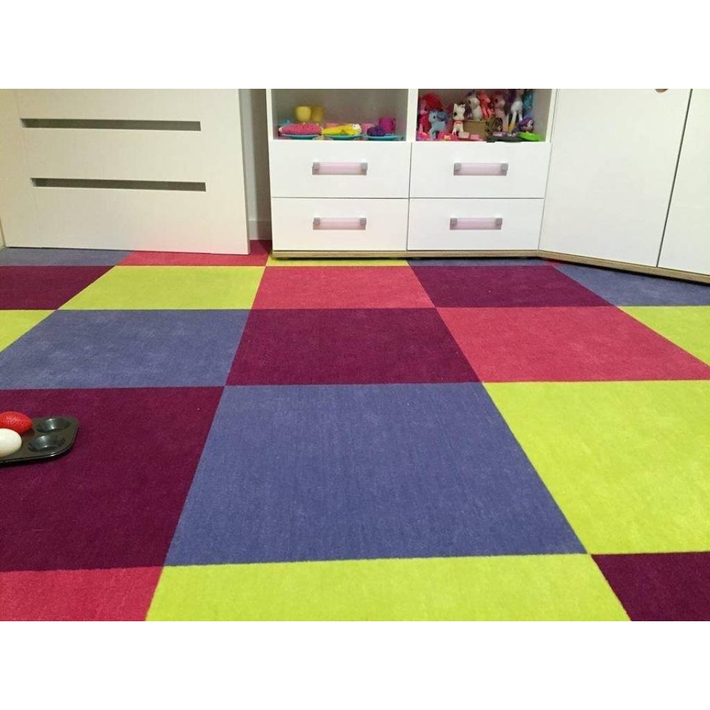 Wykładzina Dywanowa Mevia 50x50 Niebieska 2204MEVIA Klasa 32 5.9 mm
