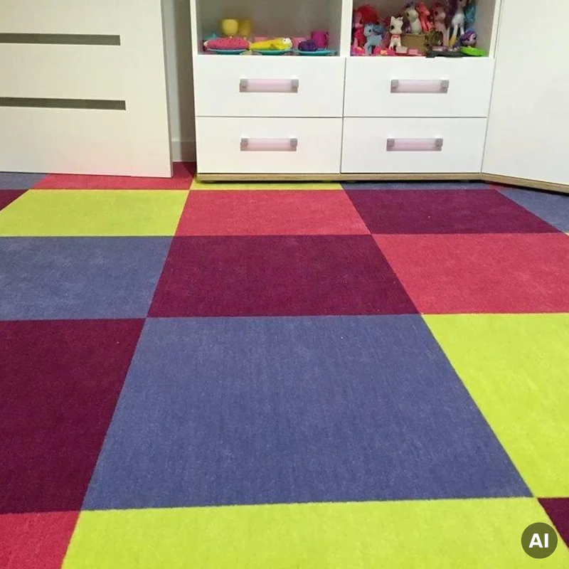 Wykładzina Dywanowa Mevia 50x50 Granatowa 2205MEVIA Klasa 3