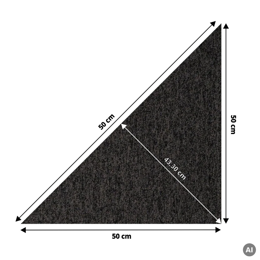 Wykładzina Dywanowa Prime trójkąt Grafitowy Grafitowy 5.5 mm Klasa 33, 1001PRIME