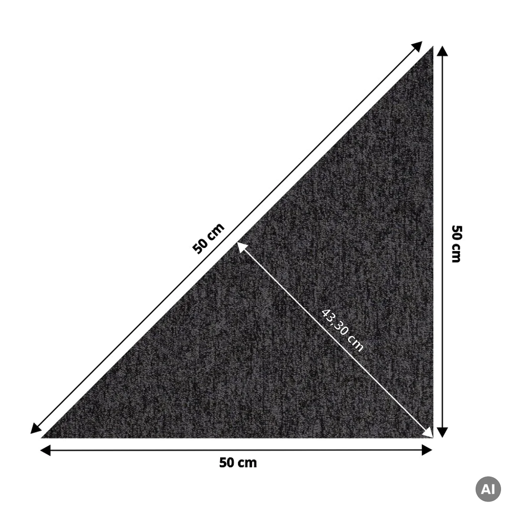 Wykładzina Dywanowa Prime trójkąt Ciemnoszary Ciemnoszary 5.5 mm Klasa 33, 1004PRIME