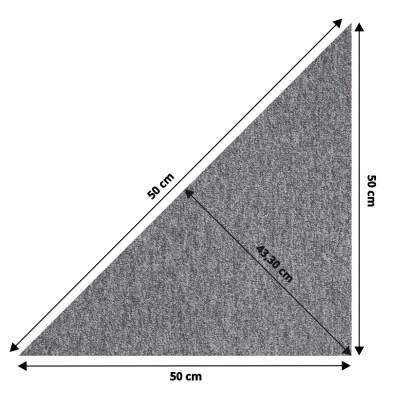 Wykładzina Dywanowa Prime trójkąt Jasnoszary 1005PRIME Klasa 33 5.5 mm