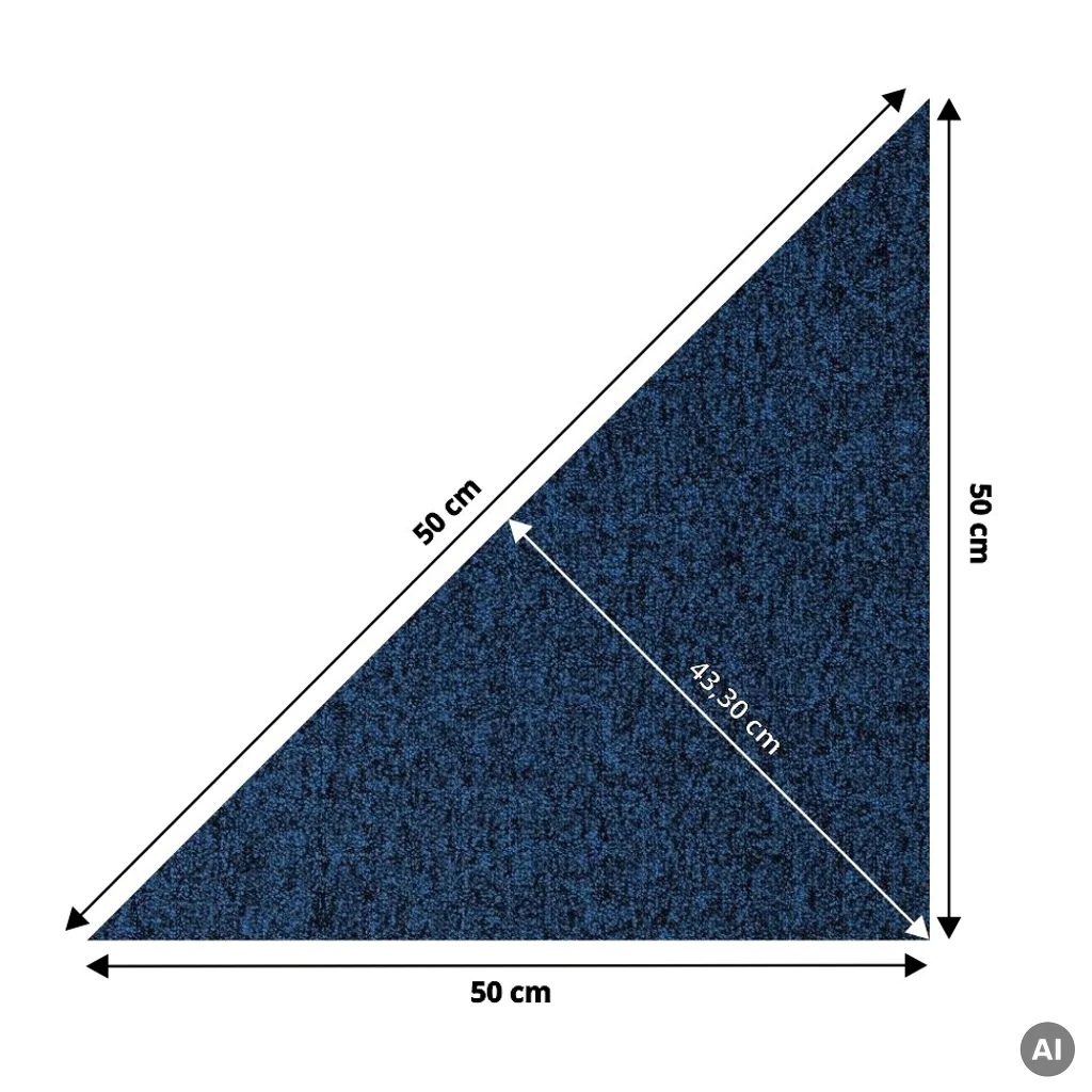 Wykładzina Dywanowa Prime trójkąt Granatowy Granatowy 5.5 mm Klasa 33, 1007PRIME