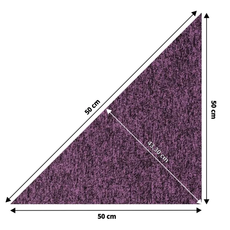 Wykładzina Dywanowa Prime trójkąt Fioletowy 1009PRIME Kla