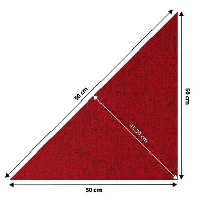 Wykładzina Dywanowa Prime trójkąt Czerwony 1010PRIME Klasa 33 5.5 mm