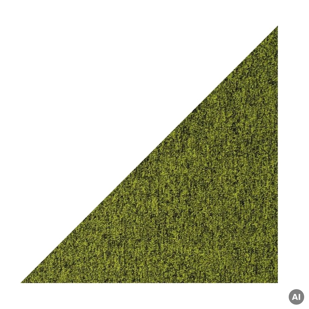 Wykładzina Dywanowa Prime trójkąt Zielony Zielony 5.5 mm Klasa 33, 1011PRIME