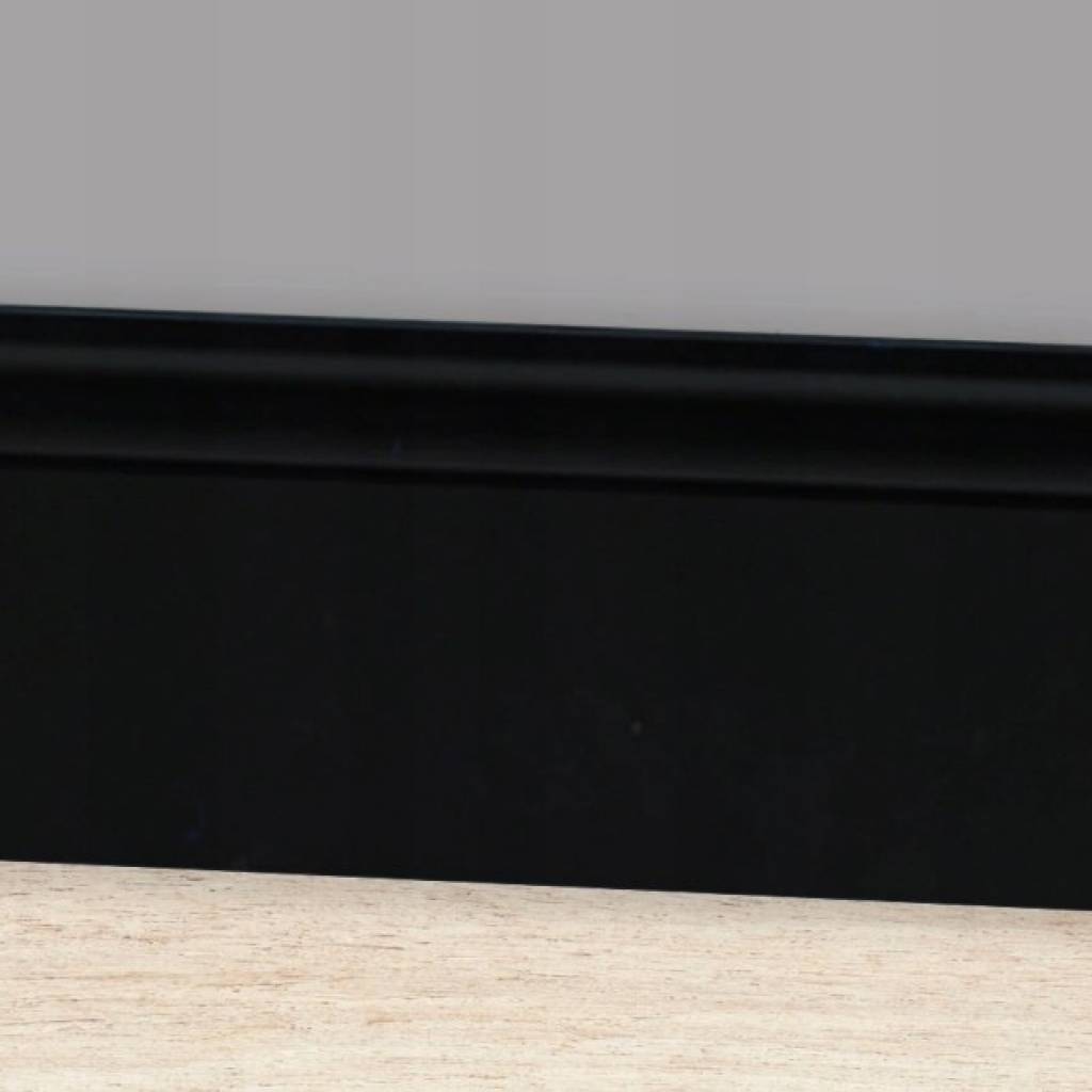 Narożnik do listwy przypodłogowej MDF Ergo Czarny połysk 8 cm, 554613