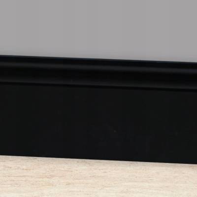 Narożnik do listwy przypodłogowej MDF Ergo Czarny połysk 8 cm, 554613