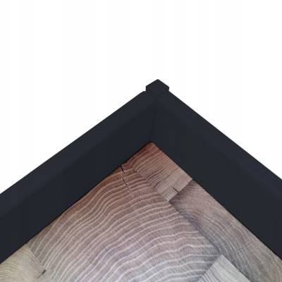 Narożnik do listwy przypodłogowej MDF Ergo Czarny połysk 8 cm, 554613